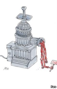 Caricatura Prabusirea Wall Street banci2