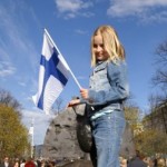 Eleva scoala finlandeza steag