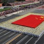 China steag rosu armata demonstratie armata