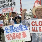 Japonia Okinawa protest prezenta militar americana2