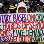 Japonia Okinawa protest prezenta militar americana3